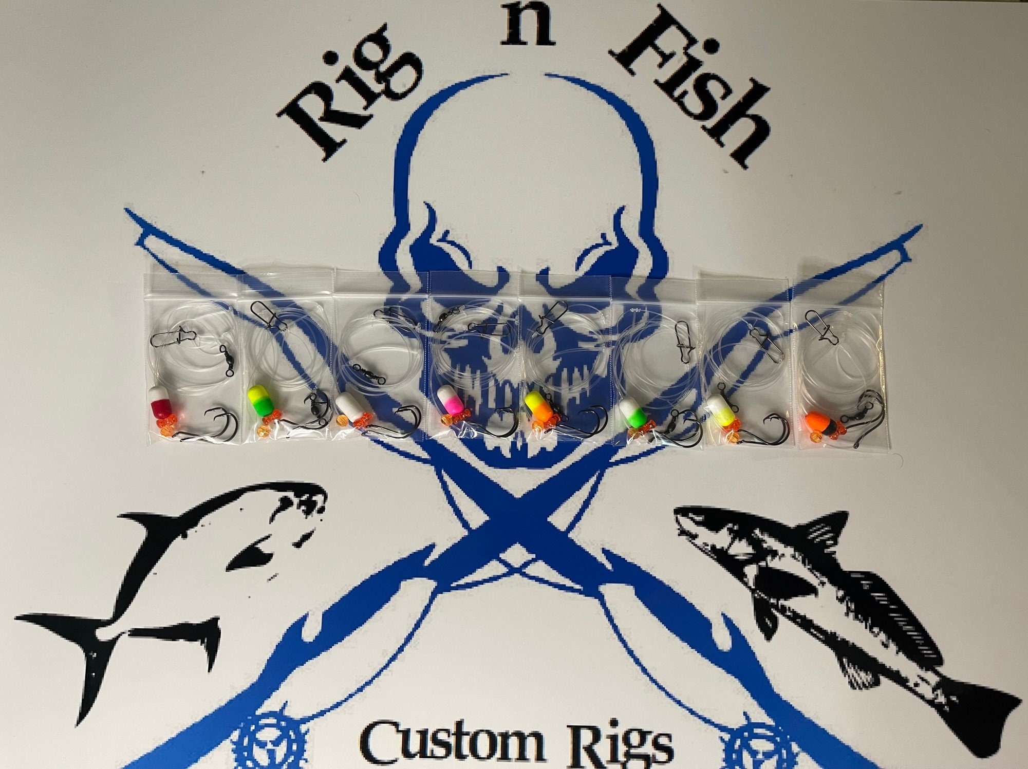 8 Hi-low Surf Fishing Float Rigs for Pompano, Whitingkingfish, Snappers,  Drum, Flounders, Spots, Croakers, Sea Trout, Sea Perch, Etc. 
