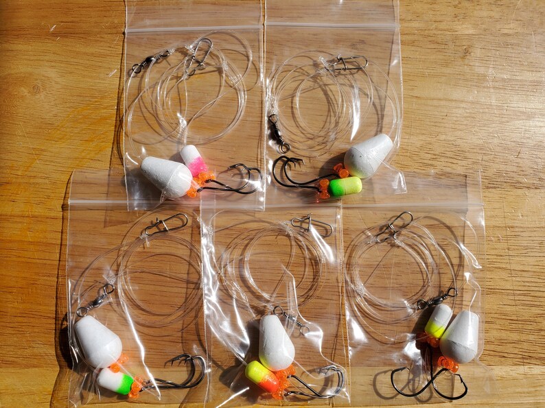 5 Fluorocarbon Fishing Rigs for Pompanos Whiting Croakers Etsy