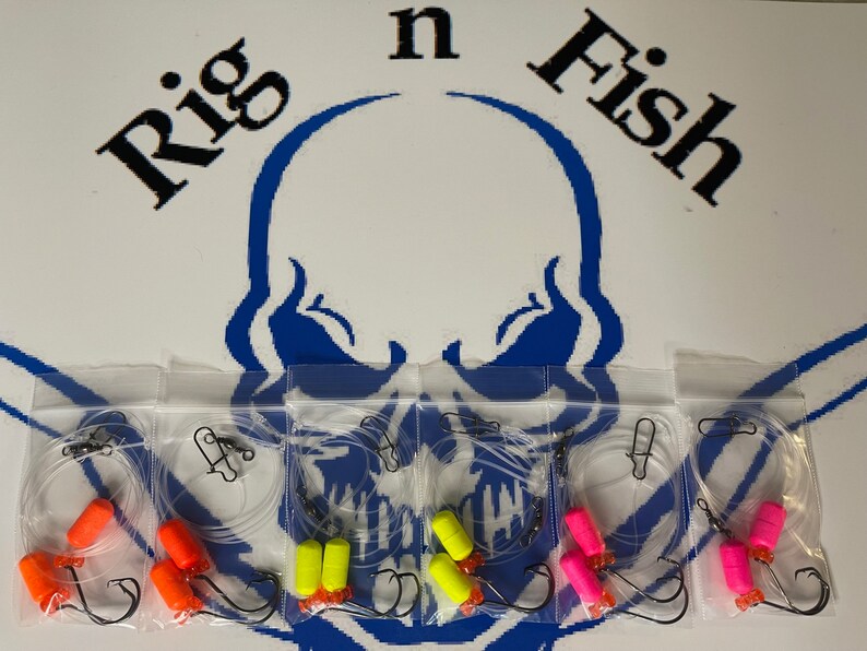 Spot Fish Rigs 6 Surf / Pier Fishing Rigs 1/0 Hooks Pompano Whitings Croakers Snappers ...