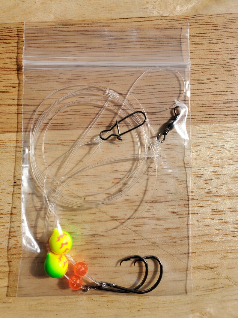 5 Fluorocarbon Fishing Rigs for Pompanos Whitings Croakers Etsy