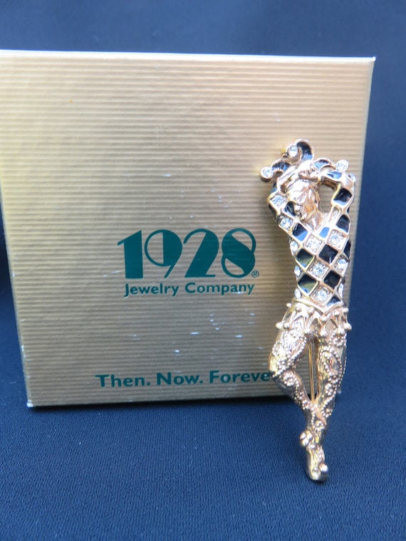 Harlequin Jester 1928 Jewelry Co Brooch