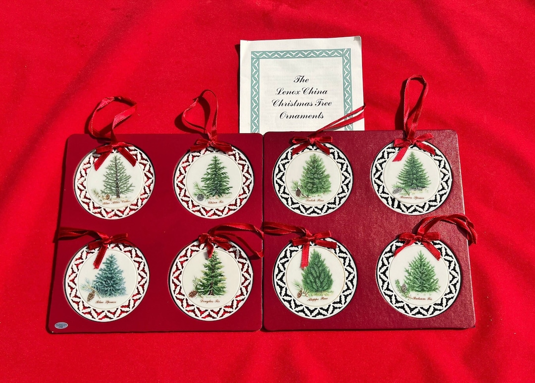 Lenox Christmas Tree Collection Vintage Ornament 1988 Set 8 Etsy