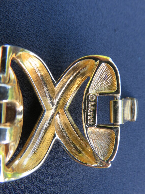 Monet Gold Tone X & O Love Kisses Vintage Bracelet - image 6