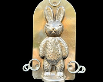 Bunny Rabbit Chocolate Candy Mold Metal Vintage