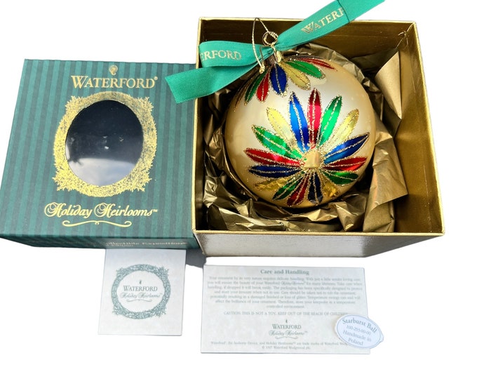 Waterford Starburst Ball Holiday Heirlooms Christmas Ornament Vintage ...
