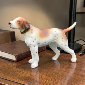 Champion Pointer Dog Porcelain Figurine Vintage Japan