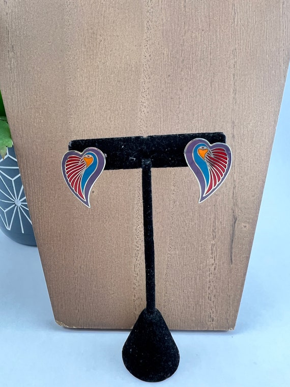 Laurel Burch "Dove Heart" Earrings.