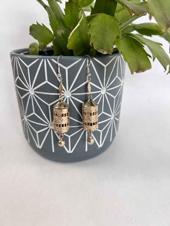 Silver Indian Dangle Earrings - image 3