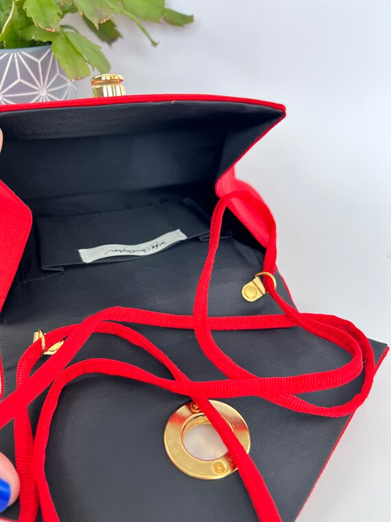 Vintage Inge Christopher Red Corduroy Clutch, Con… - image 4