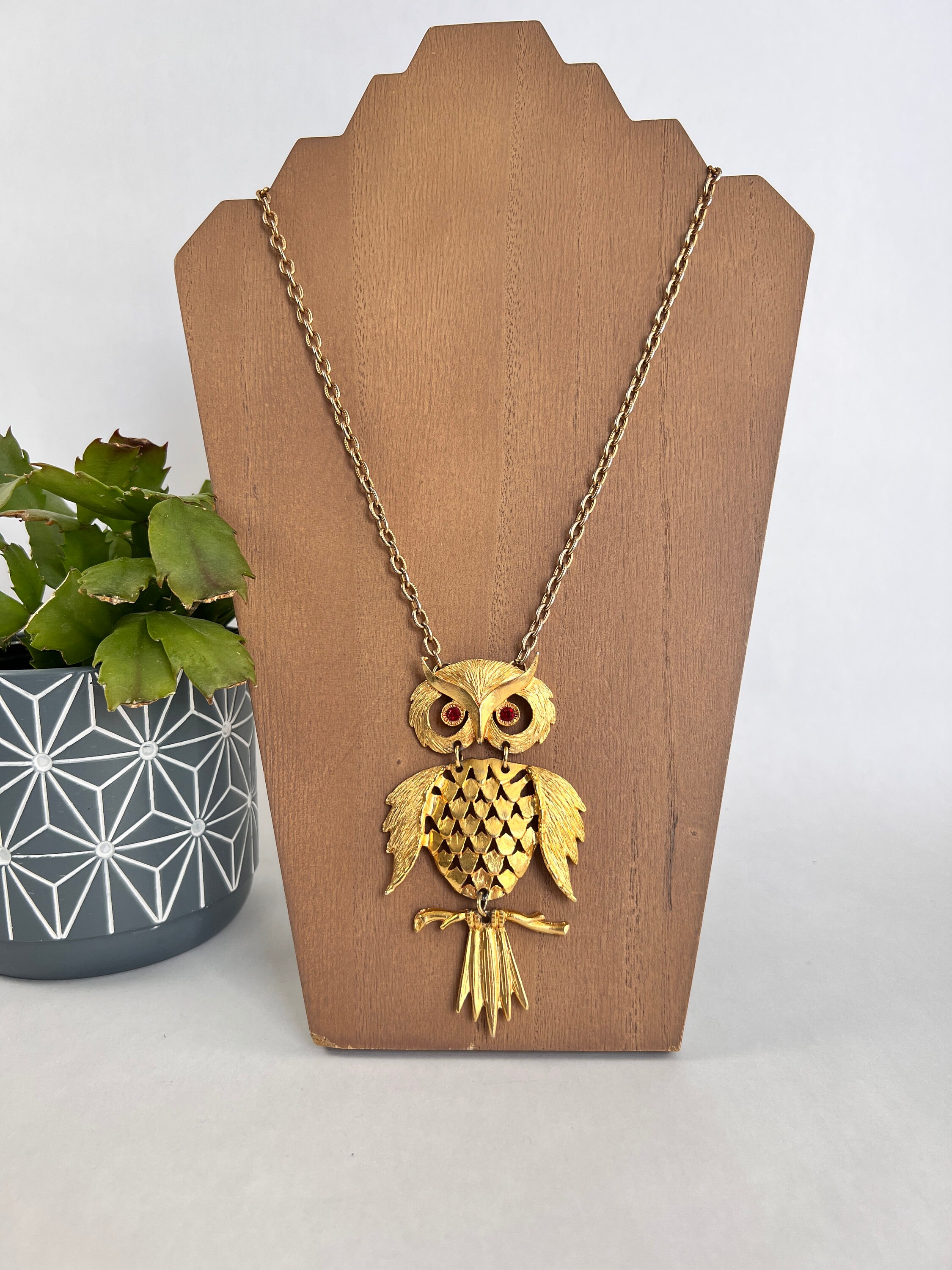 大きなフクロウのネックレス - Etsy 日本