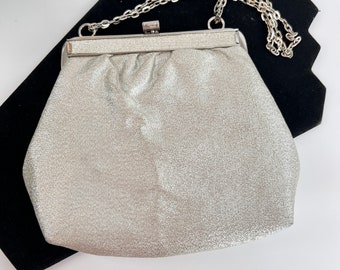 Metallic Silver Evening Bag - 1960s