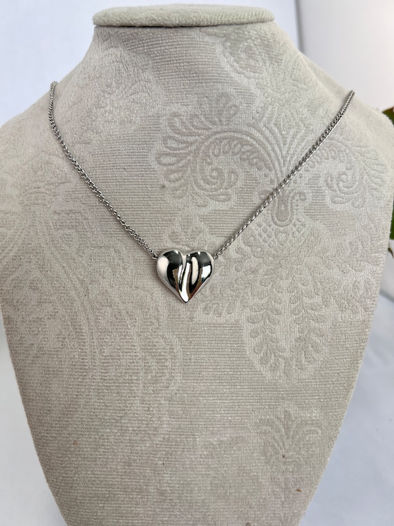 Silver Heart Avon Necklace
