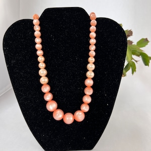 Pink Moonglow and Pearl Beaded Necklace