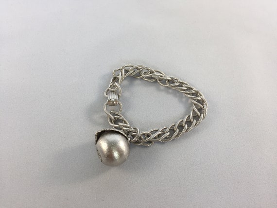 Napier Silver Apple Charm Bracelet  by Eugene Ber… - image 1