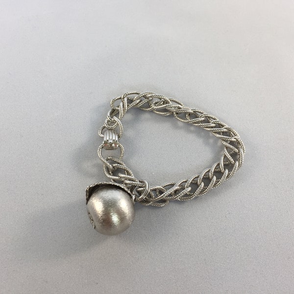 Napier Silver Apple Charm Bracelet  by Eugene Bertolli