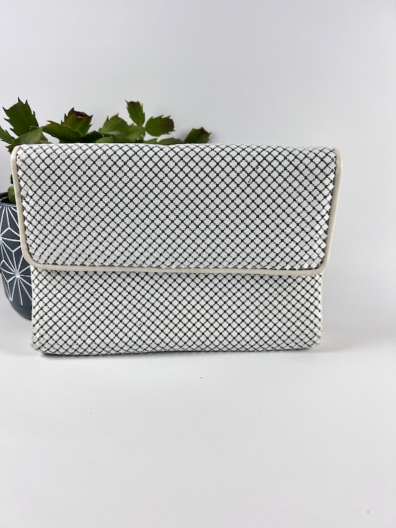 Whiting and Davis White Metal Mesh Bag