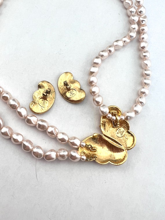 KJL for Avon Butterfly Necklace and Earring Set - image 5
