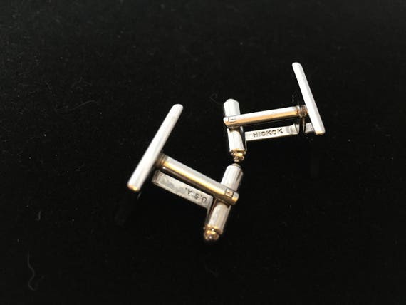 Hickok signed "N" Initialed Cufflink and Tie Clip… - image 4