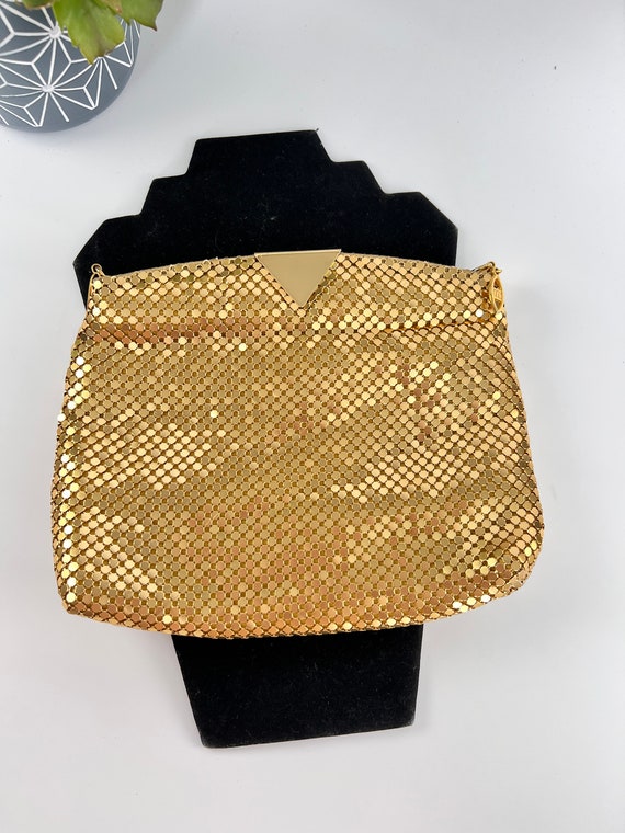 Y and S Gold Metal Mesh Bag