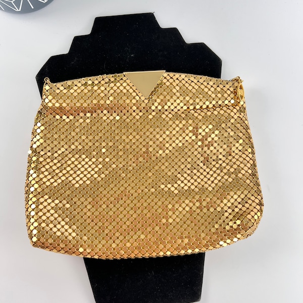 Y and S Gold Metal Mesh Bag