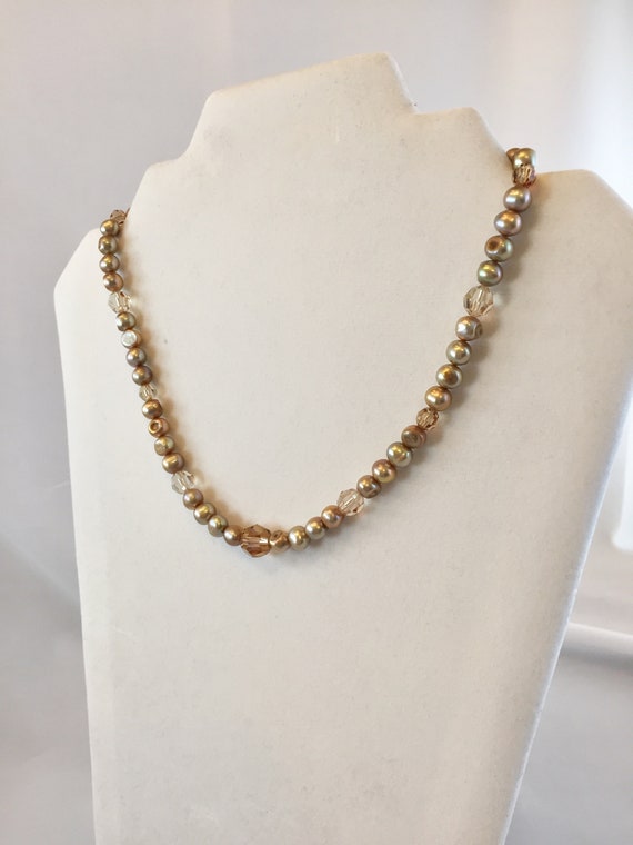 Vintage, Champagne Freshwater Pearl and Aurora Bo… - image 1