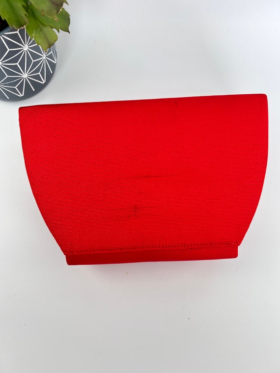 Vintage Inge Christopher Red Corduroy Clutch, Con… - image 2