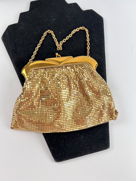 Whiting and Davis Gold Metal Mesh Bag - image 1