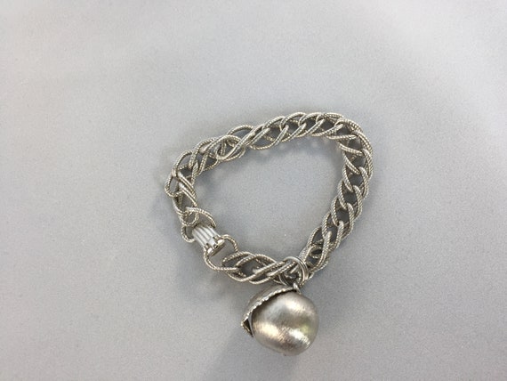 Napier Silver Apple Charm Bracelet  by Eugene Ber… - image 2