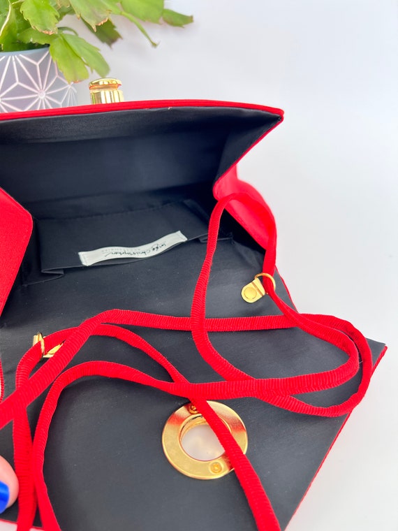 Vintage Inge Christopher Red Corduroy Clutch, Con… - image 5