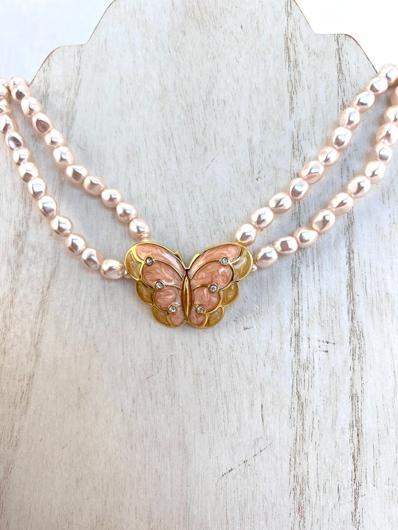 KJL for Avon Butterfly Necklace and Earring Set - image 4