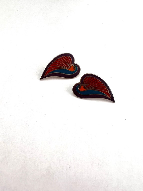 Laurel Burch "Dove Heart" Earrings. - image 6