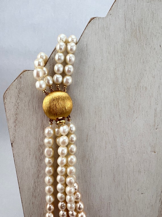 Monet Pearl Necklace - image 2