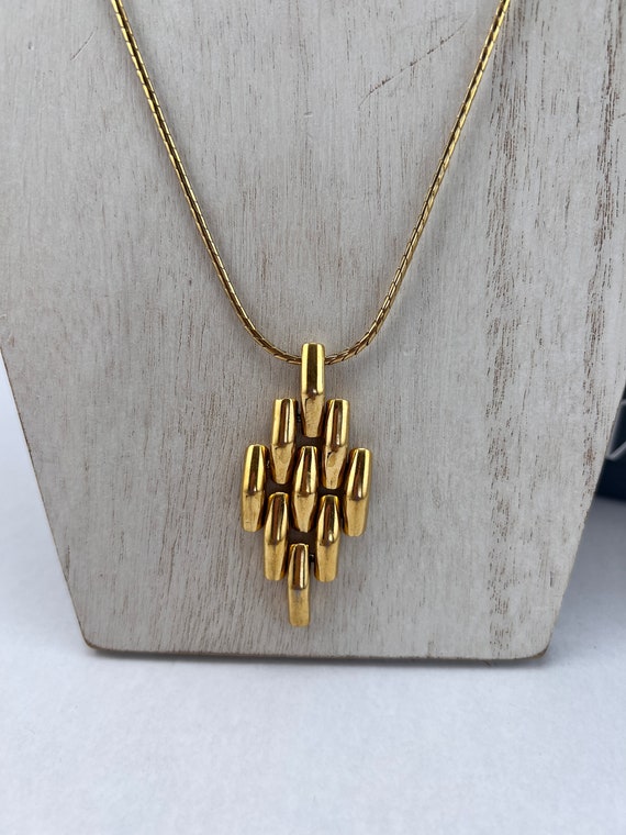 Monet Gold Hinged Pendant Necklace