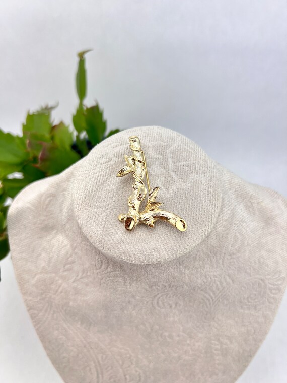 Sarah Coventry "L" initial Branch Brooch - image 1