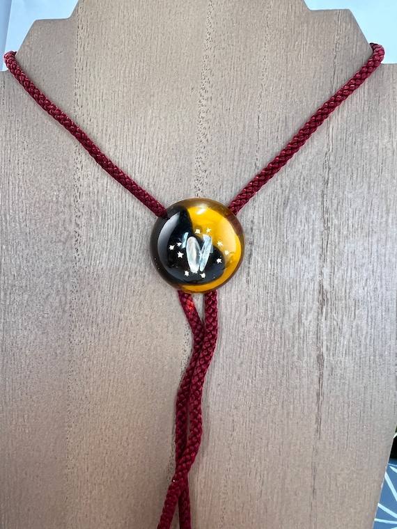 Domed, Resin with Butterly Bolo tie. Funky and Fun - image 1