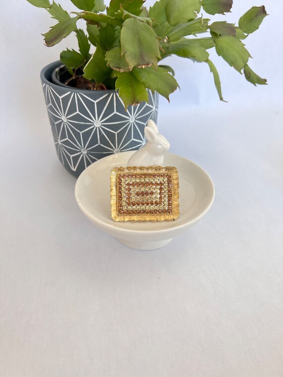 Linser Rectangle Rhinestone Brooch - image 6