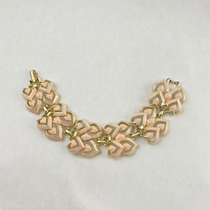 Coro Pink and Gold Link Bracelet