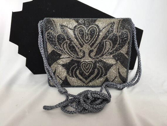 Vintage La Regale LTD Evening bag, Gray, Black an… - image 9