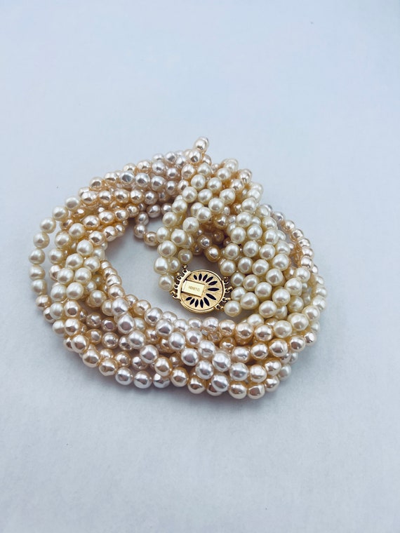 Monet Pearl Necklace - image 4