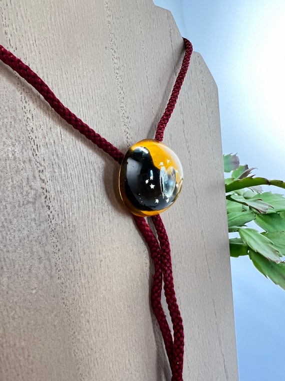 Domed, Resin with Butterly Bolo tie. Funky and Fun - image 3