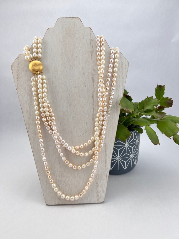 Monet Pearl Necklace - image 1