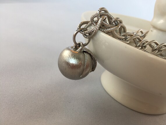 Napier Silver Apple Charm Bracelet  by Eugene Ber… - image 5