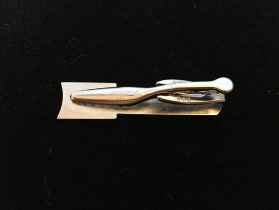 Hickok signed "N" Initialed Cufflink and Tie Clip… - image 3