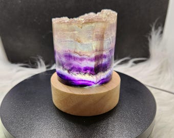 Rainbow Fluorite Lamp | Natural Fluorite | Carved crystal #4