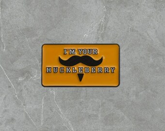 Huckleberry | Black & Yellow Moustache | Humorous | Sarcastic Pins | Brooches