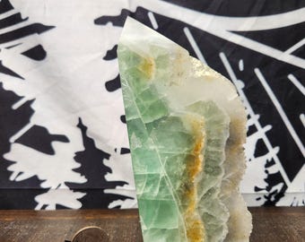 Unique Green Fluorite Cut Slab | High Quality