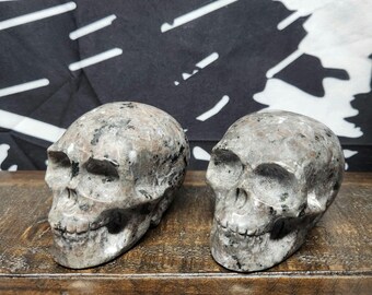 UV Reactive Yooperlite Crystal Skull Carvings