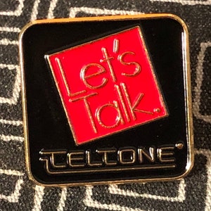 LET&#39;S TALK Teltone metal Pin - communications - dispatch