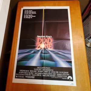 The Dead Zone Stephen King - Póster de película auténtico - 27x41 - Una hoja original de teatro plegado vintage - Cristopher Walken 1983 - 830165