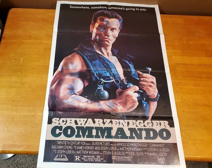 Commando Authentic Movie Poster - 27 X 41 - Original Vintage Folded ...